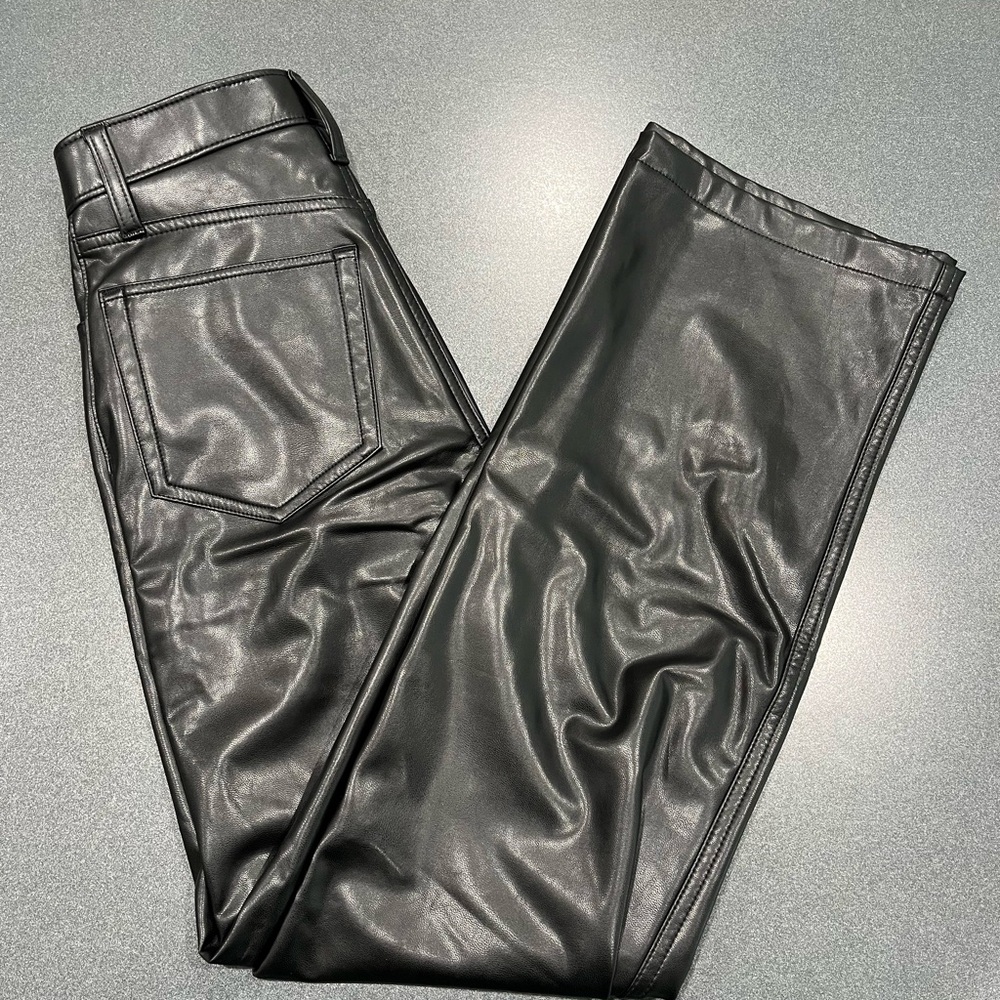NWOT Abercrombie & Fitch Black High Rise Faux Leather Pants